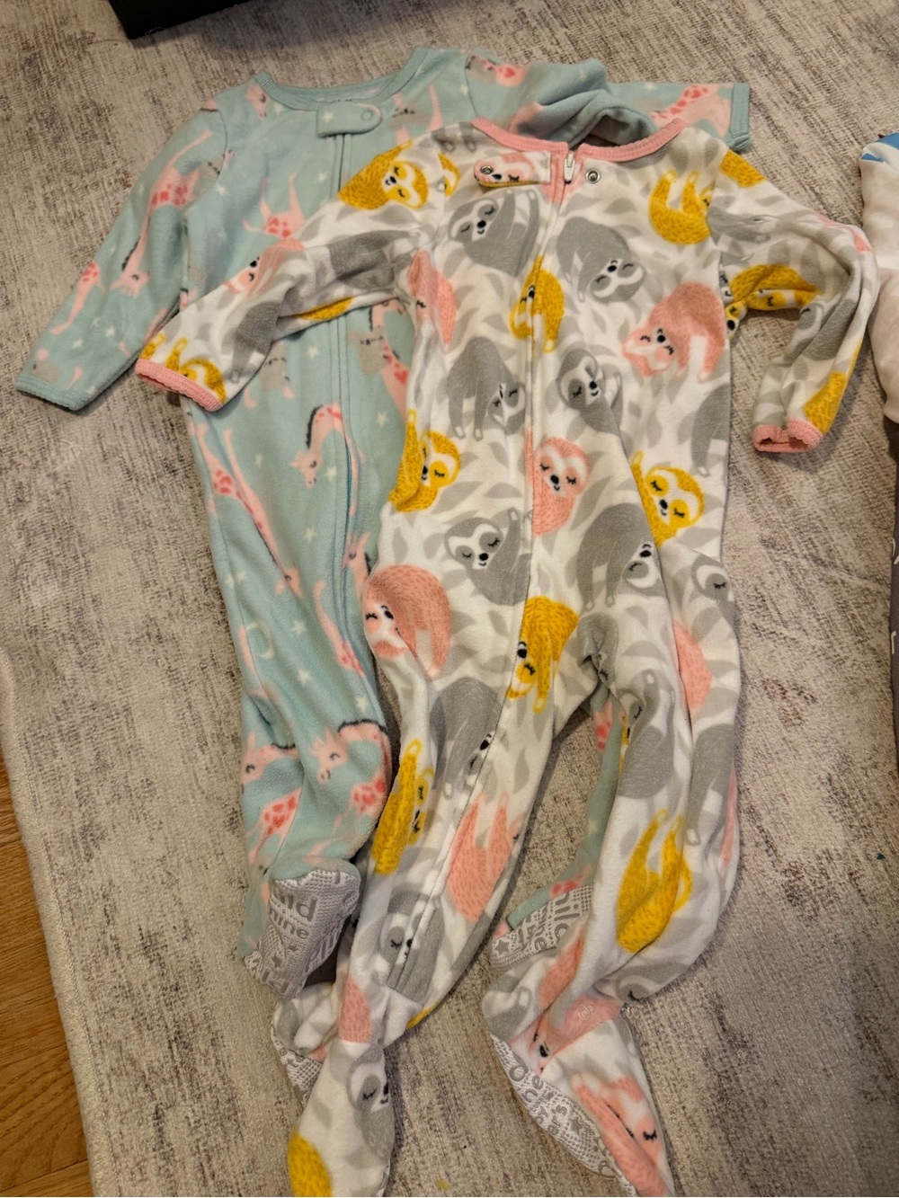 12m Baby Girl Fleece Sleep and Play Pajamas